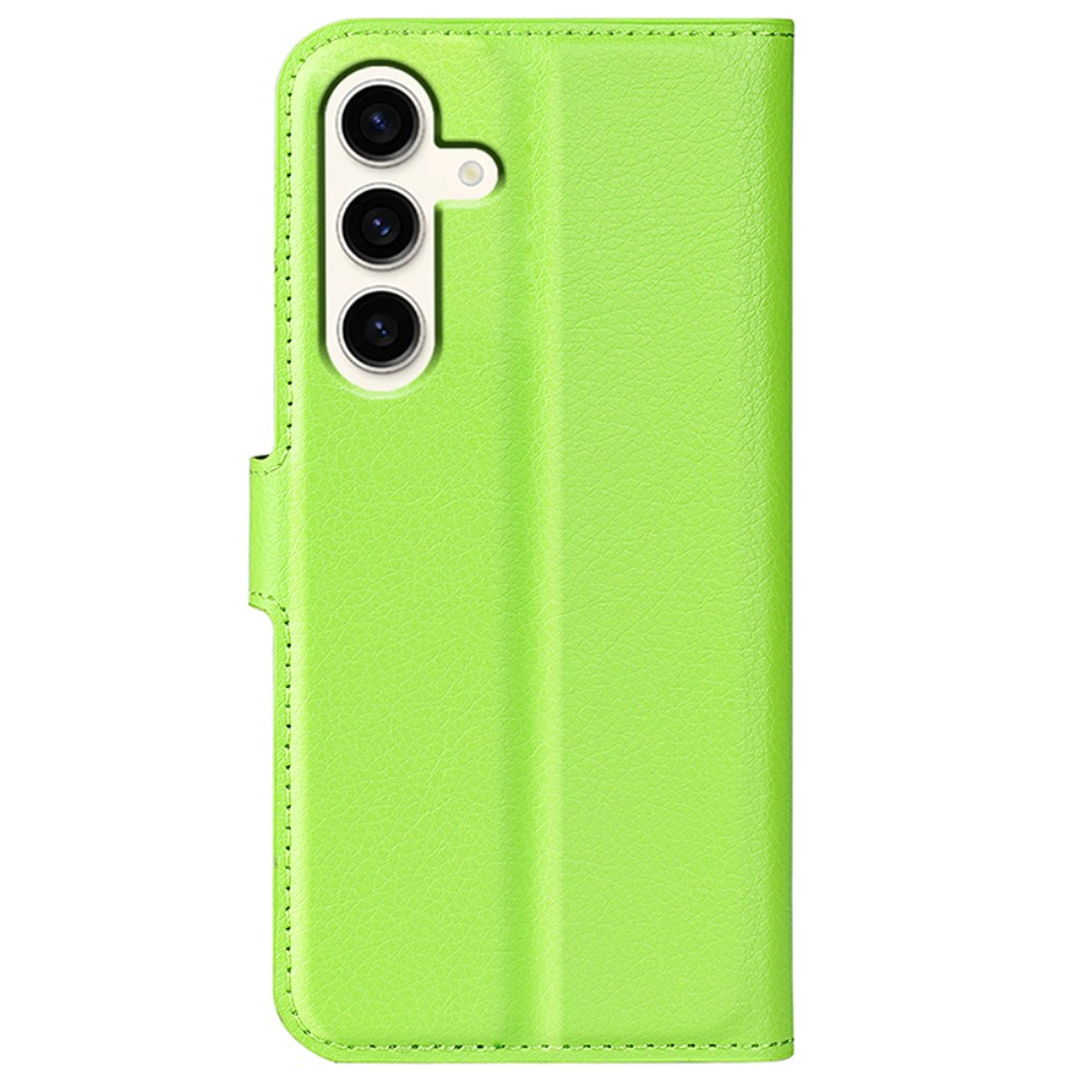 Samsung Galaxy S24  Plus Leder Tasche Flip Cover Litchi Look - Grün