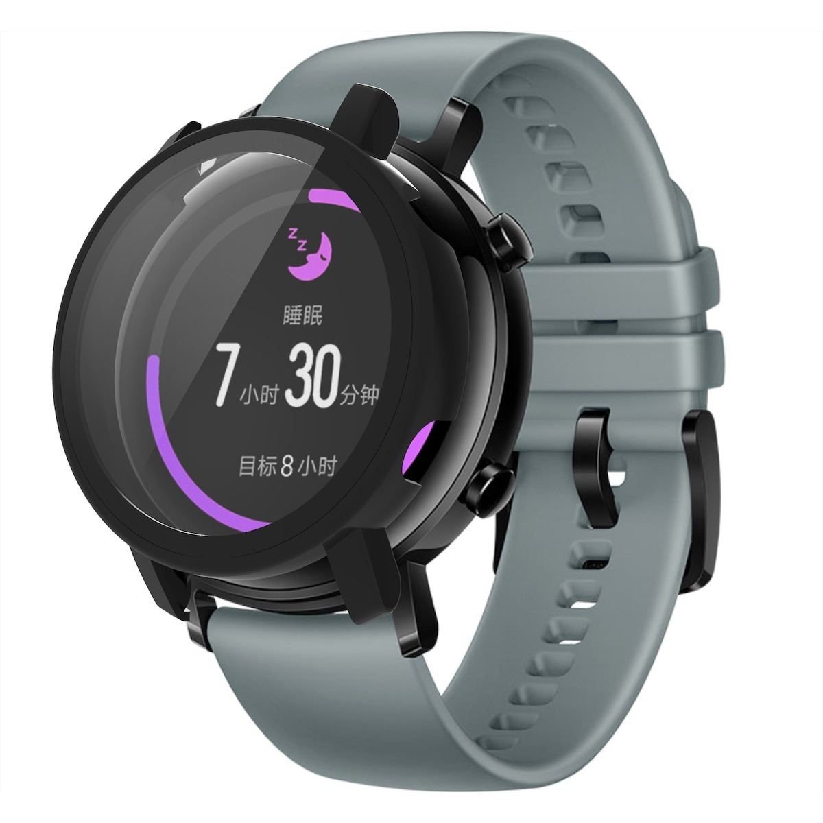 Veske med skjermbeskytter til Huawei Watch GT2 46 mm Sort