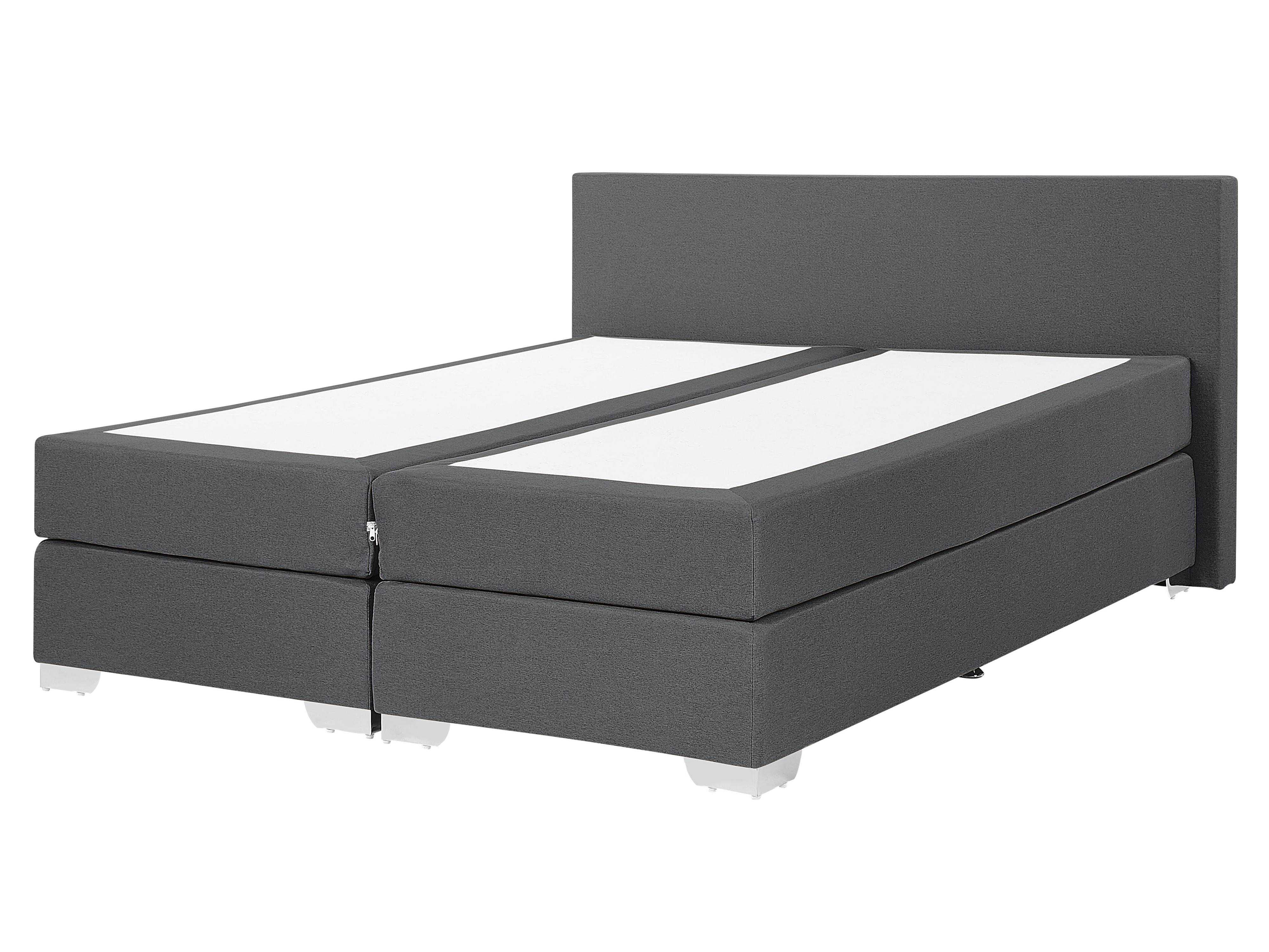 Boxspring Stof PRESIDENT 160 x 200 cm Donkergrijs