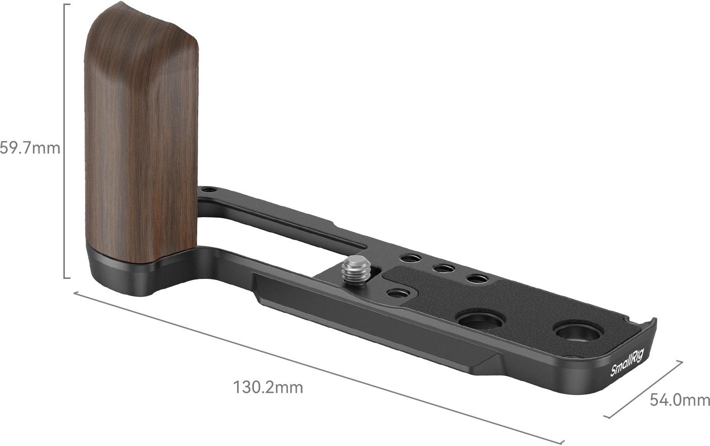 L-Winkel Fujifilm X100VI / X100V SchwarzL-förmiger Holzgriff für Fujifilm X100VI und X100V