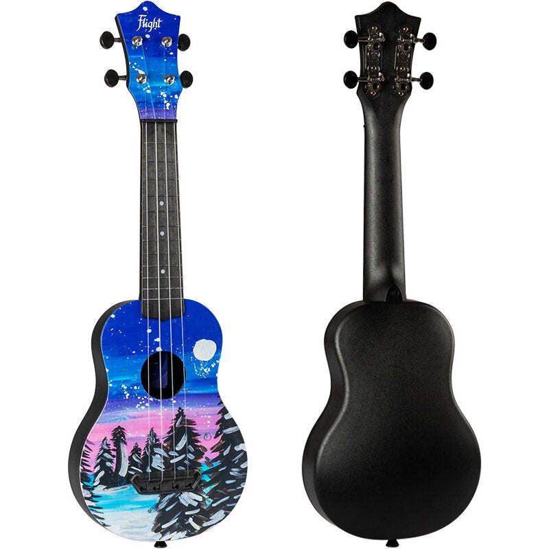 Flight Ultra Travel Series UTS-42 Snow kunststof sopraan ukelele met hoes