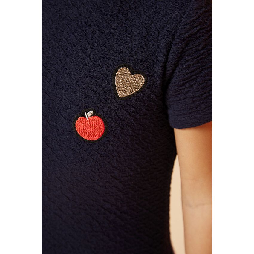 Robe 2 en 1 à capuche pour fille - Bleu marine