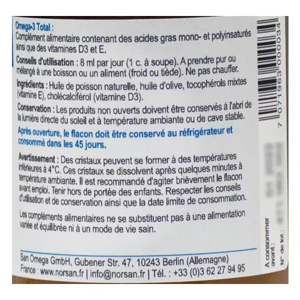 Norsan Ômega-3 Total Nature Óleo de Peixe 2000mg 200ml