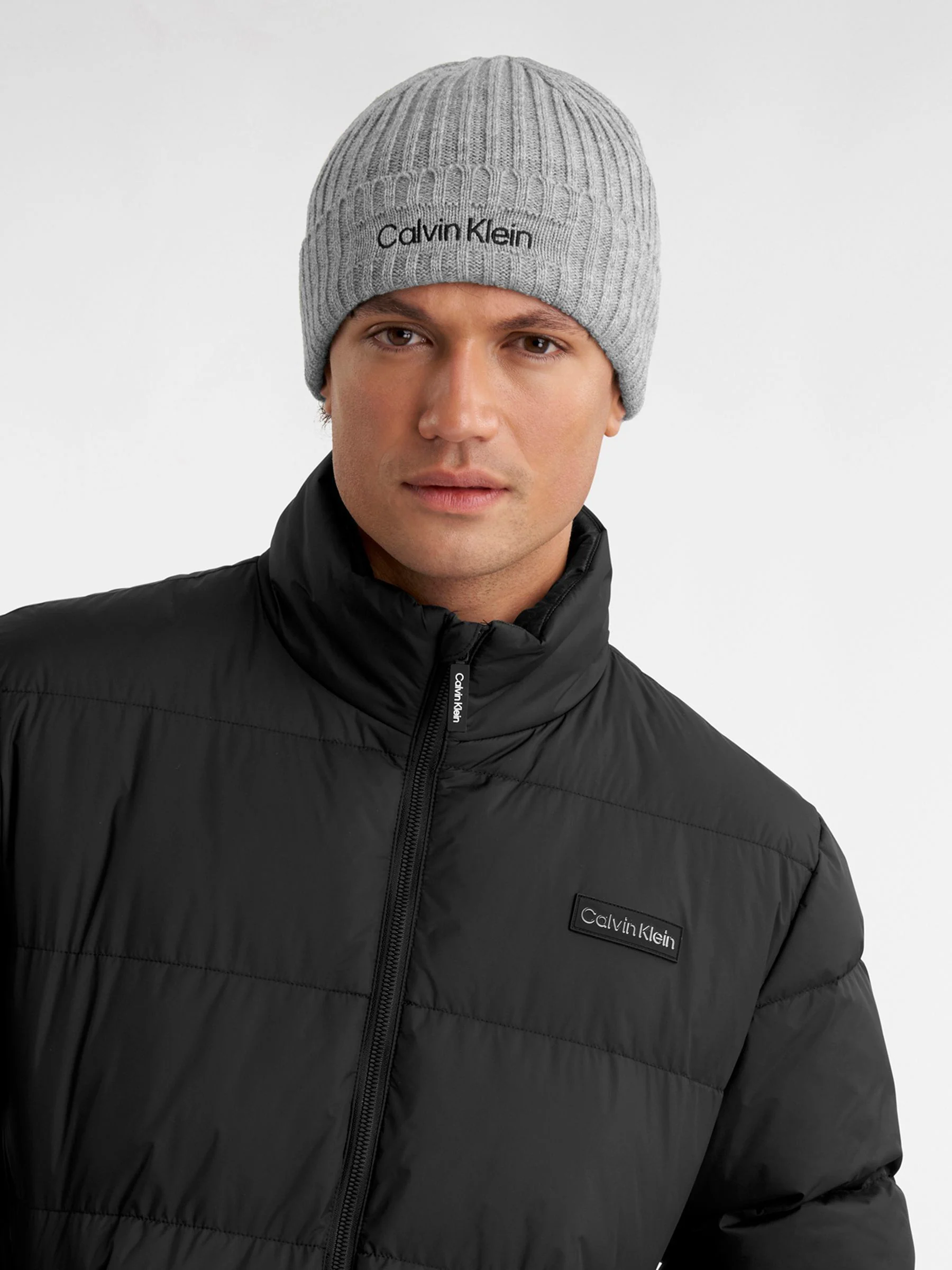 Grijs - Calvin Klein Golf Boyland Knitted Beanie