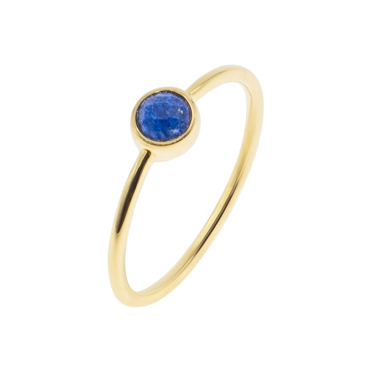 Bague Gemia en pierre Lapis-lazuli plaqué or