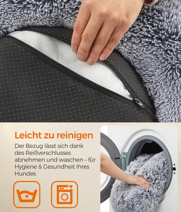 Feandrea Kuschelbett, rund, grau, Ø60/H20 cm