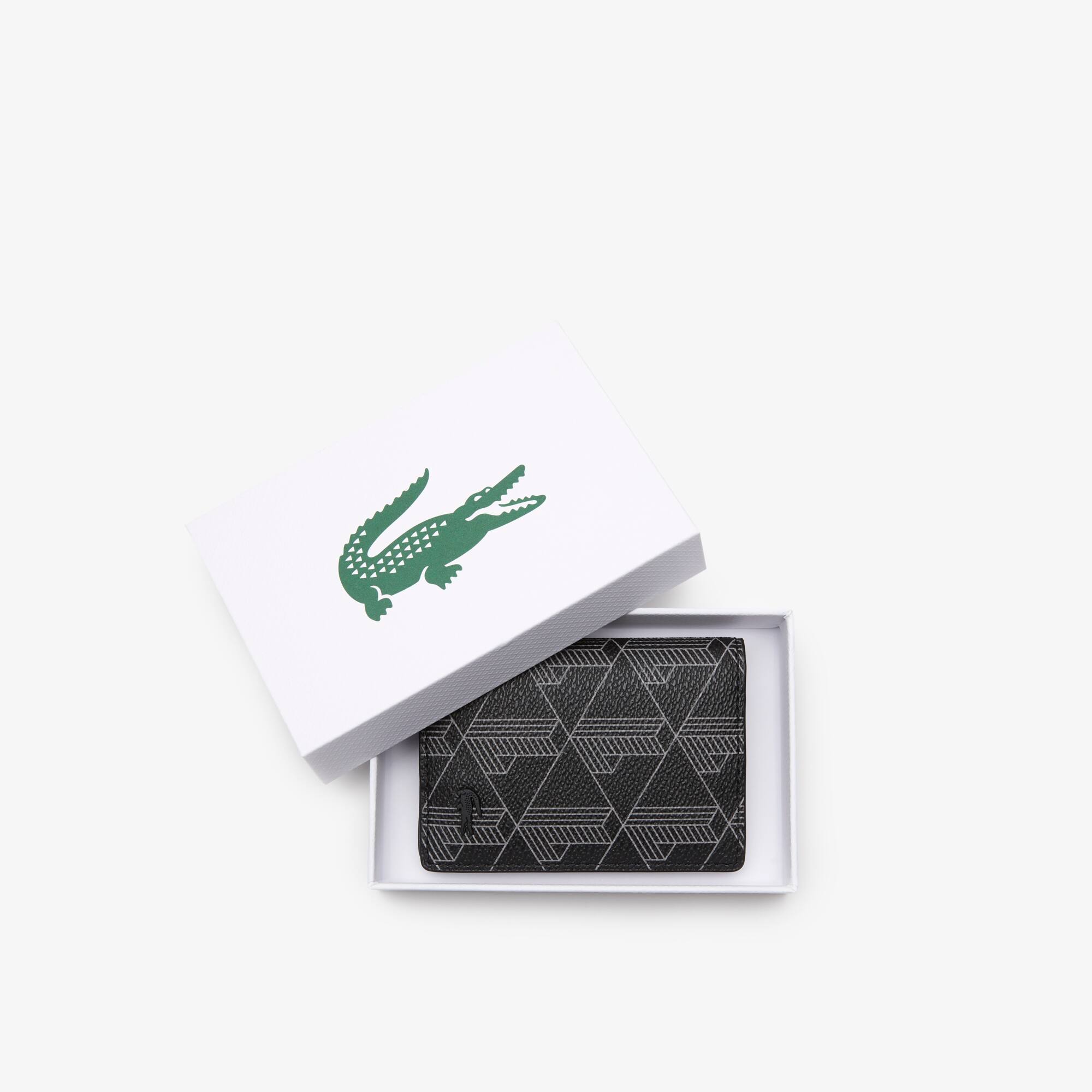 Herren Kartenetui THE BLEND mit Monogramm-Aufdruck Brieftaschen - Schwarz - Lacoste - Herren