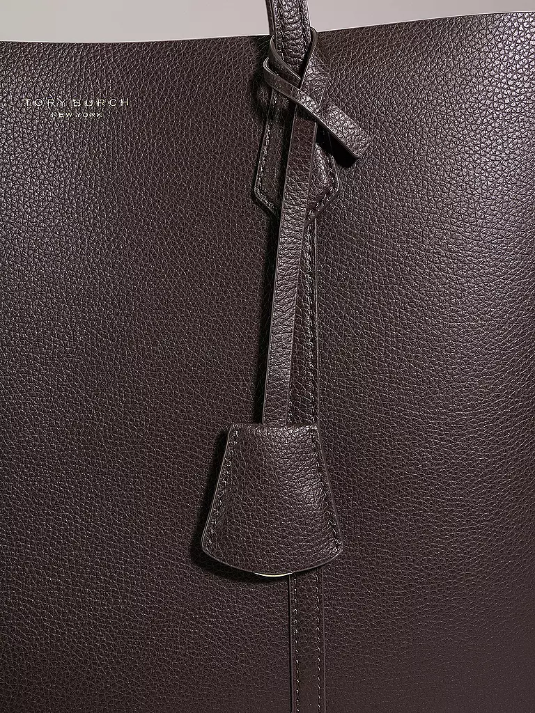 TORY BURCH Ledertasche - Shopper PERRY dunkelrot