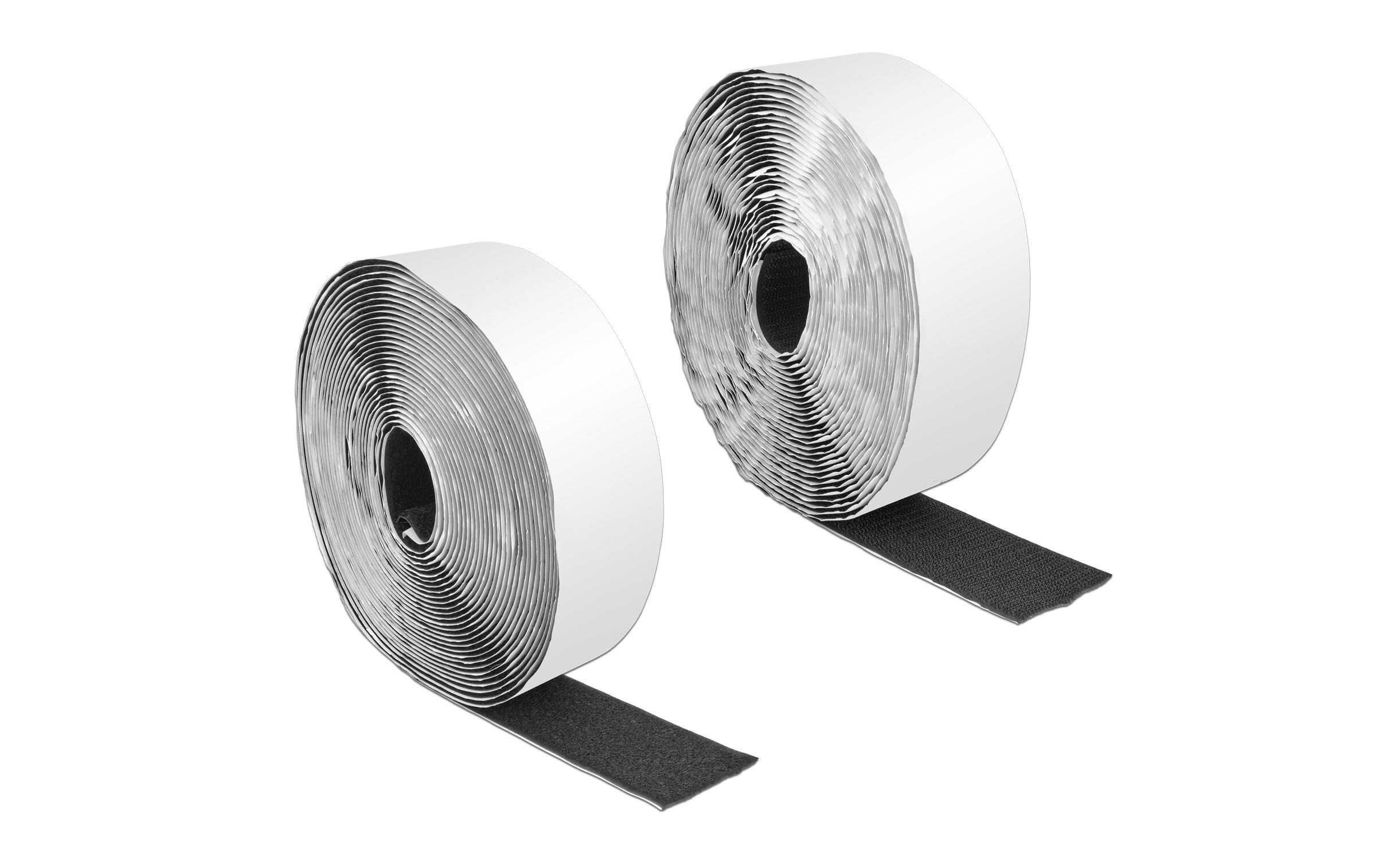 Klettband-Rolle 10 m x 50 mm Haft und Flauschband SchwarzKlettband selbstklebend mit Haft- und Flauschband L 10 m x B 50 mm Schwarz