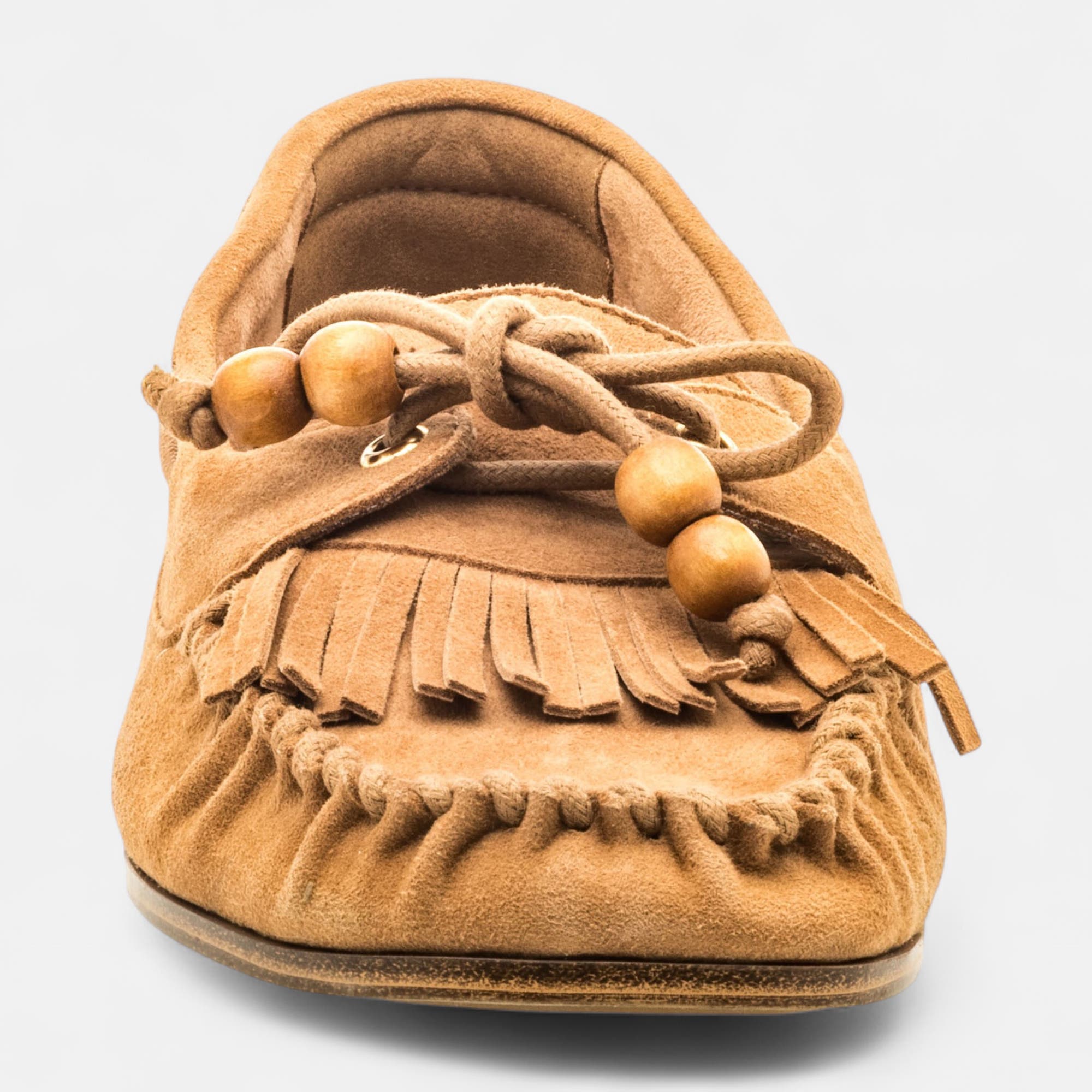 Mocassins Femme en cuir camel