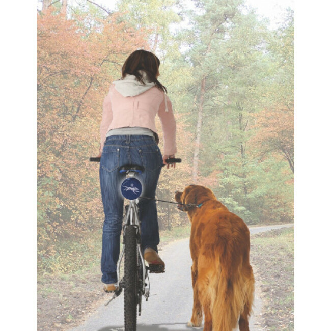 Laisse Dog Roll Kleinmetall à fixer sur vélo