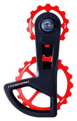 Chape de Dérailleur CyclingCeramic OSPW Race 14/19T pour Dérailleurs Shimano 105 et 105 Di2 11/12V Rouge