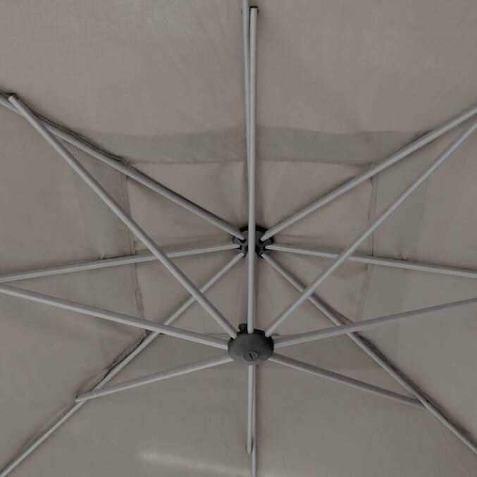 Parasol déporté carré MANOA Taupe