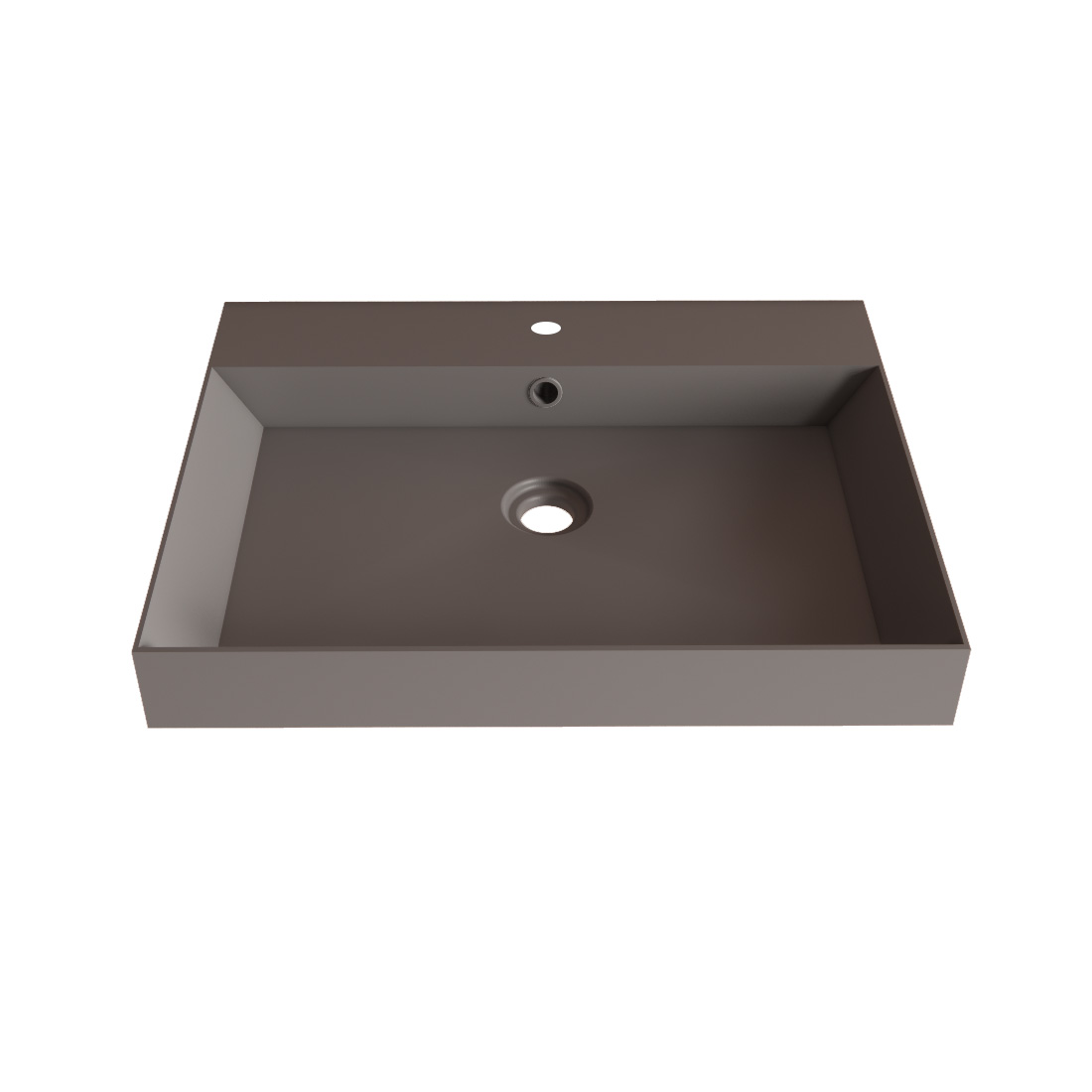 SaniGoods Kolo wastafel 60cm met 1 kraangat mat leigrijs