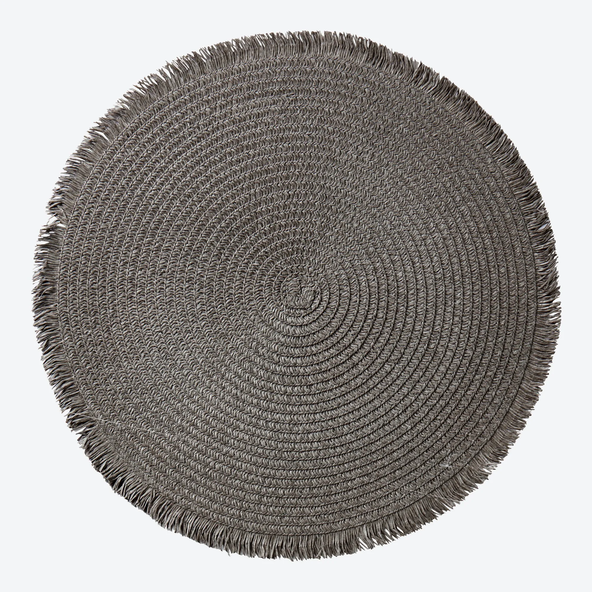 Platz-Set aus mit ausgefranstem Rand, Ø ca. 38cm