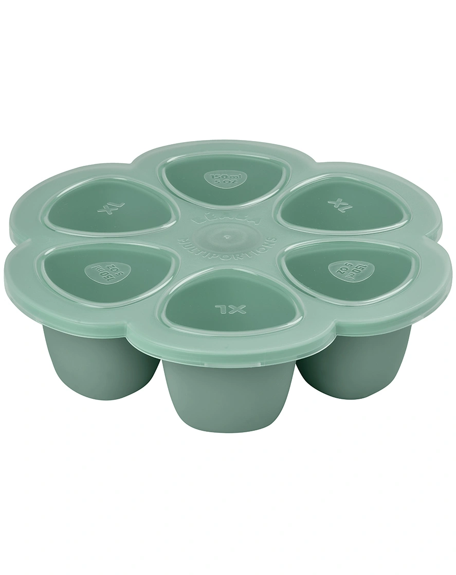Aufbewahrungsbehälter MULTIPORTIONS aus Silikon in sage green