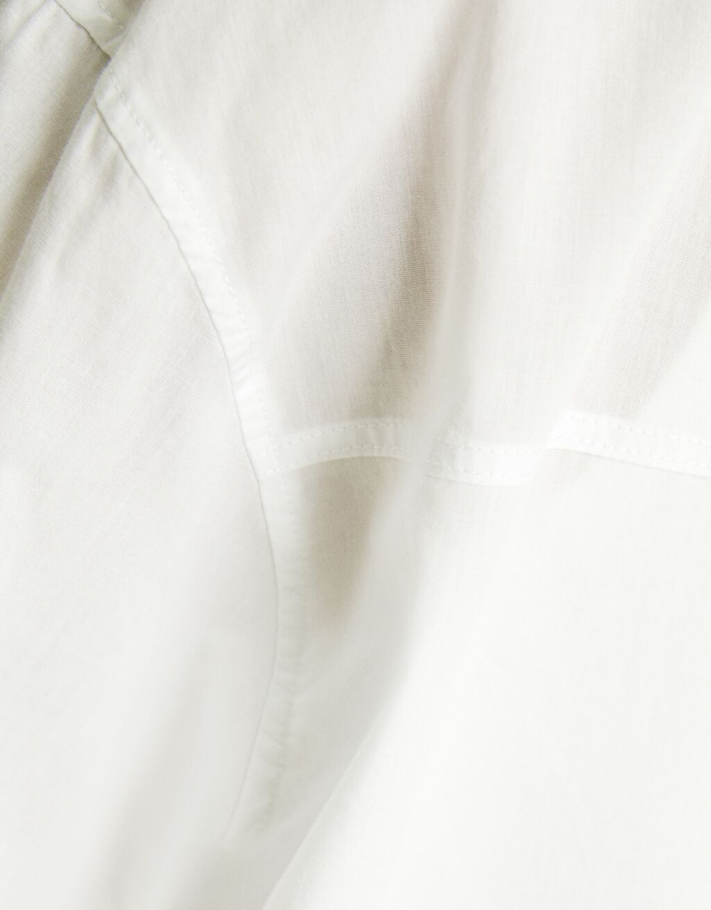 Camisa de popeline de manga comprida