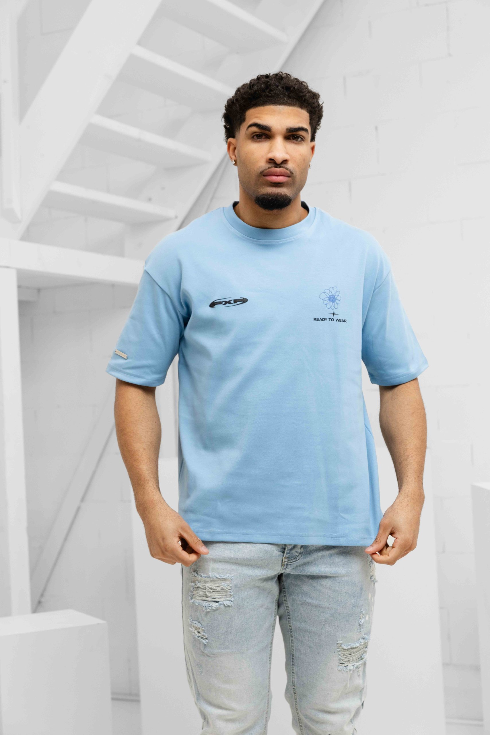 Project X Paris Ready To Wear T-Shirt Heren Lichtblauw