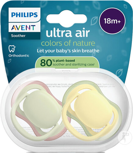Philips Avent Sucette +18m Air Menthe/Ivoire 2 Pièces