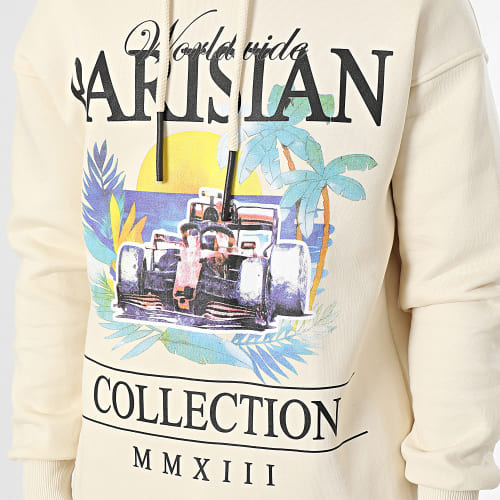 Sweat Capuche Beige