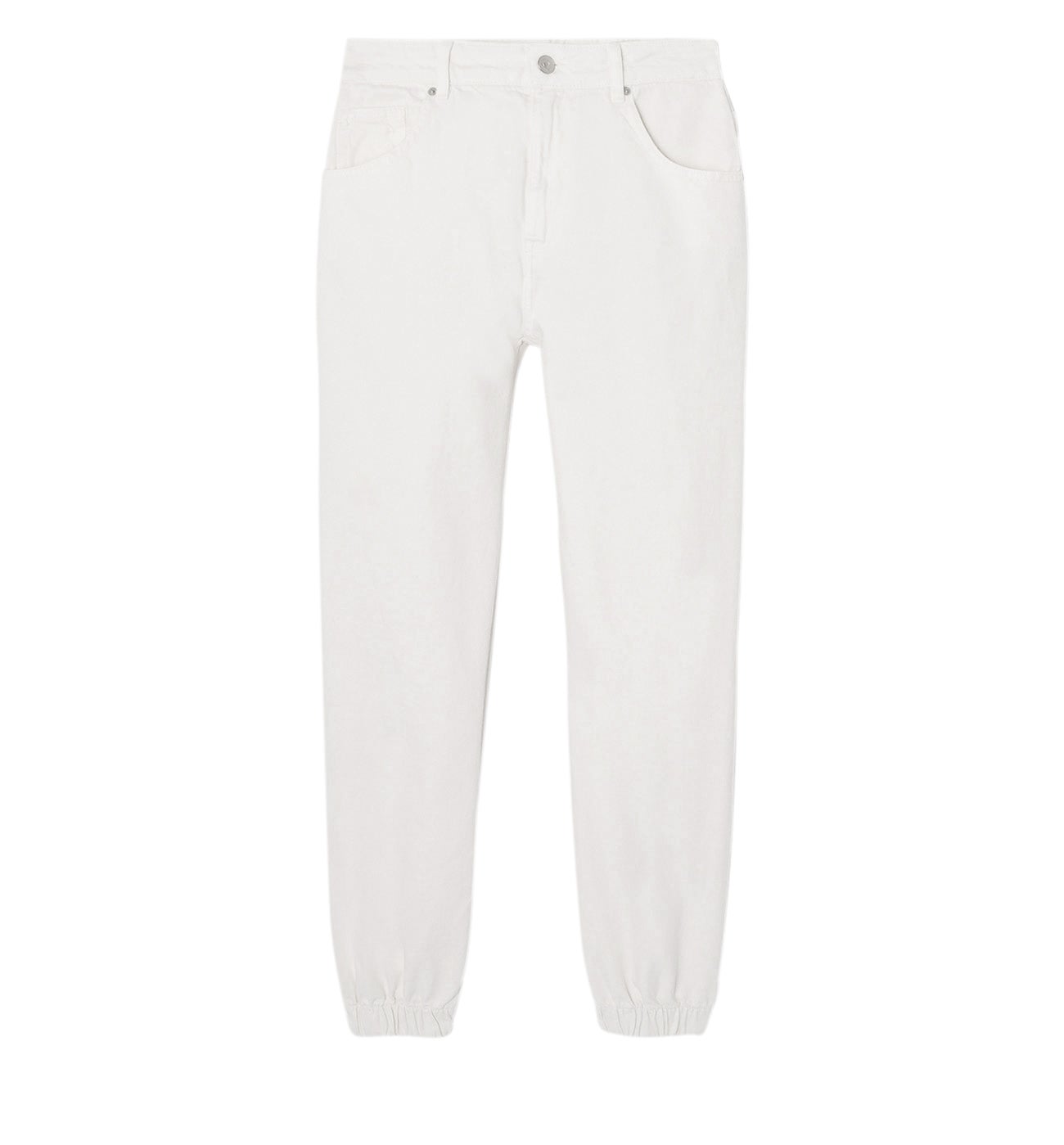 Jogpant en toile unie Femme - Blanc