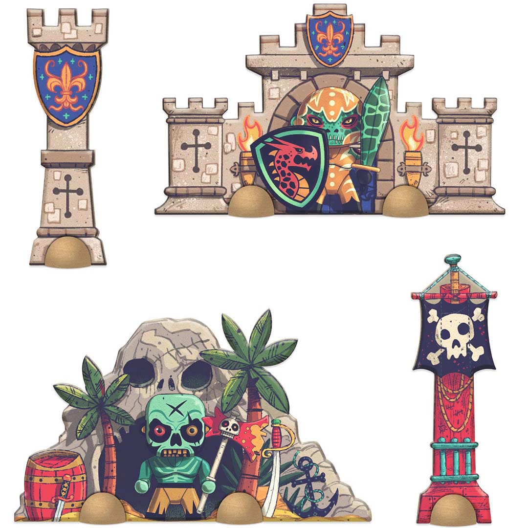Djeco arty toys - reuze puzzel - battle - 30st