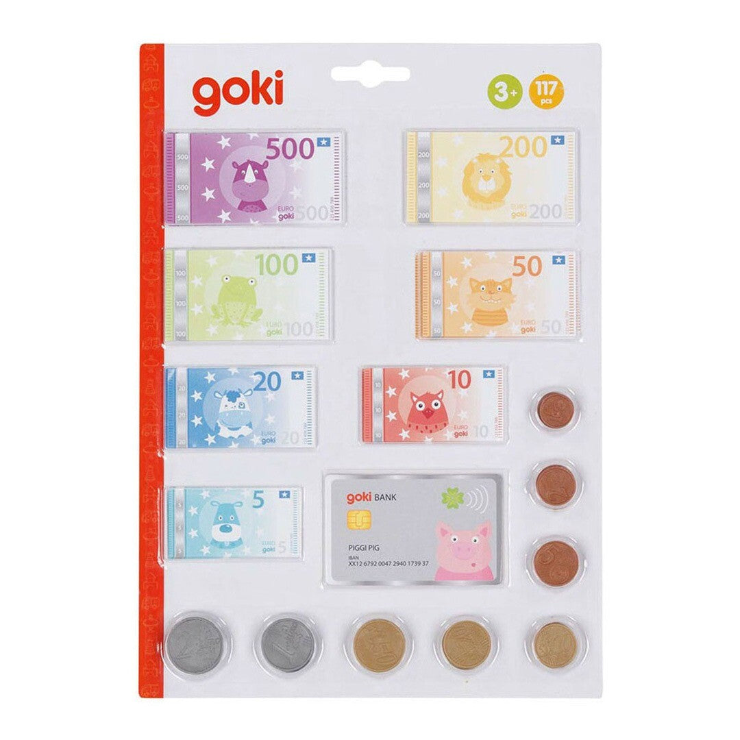 Goki speelgeld met creditcard - 117-delig
