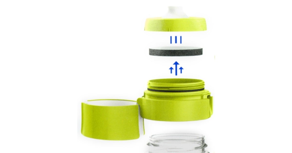 Britafill&go Vital 0,6 Liter drinkfles  (Transparant/limoen)