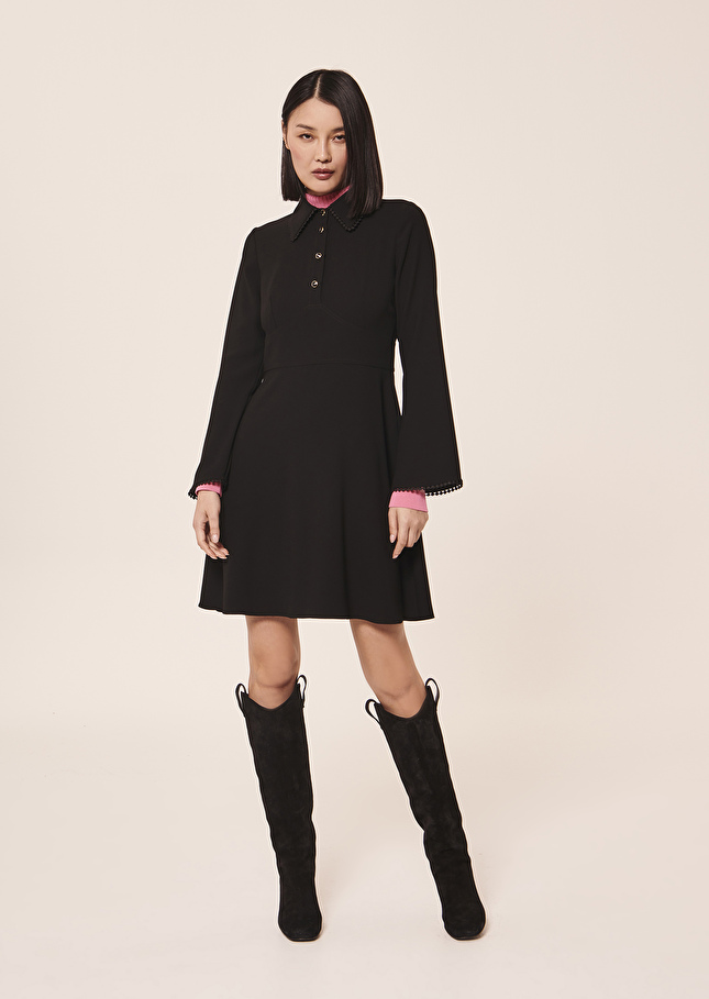 Robe Riellenoire en crêpe