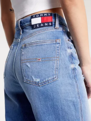 Calça jeans Claire de cintura alta e pernas largas