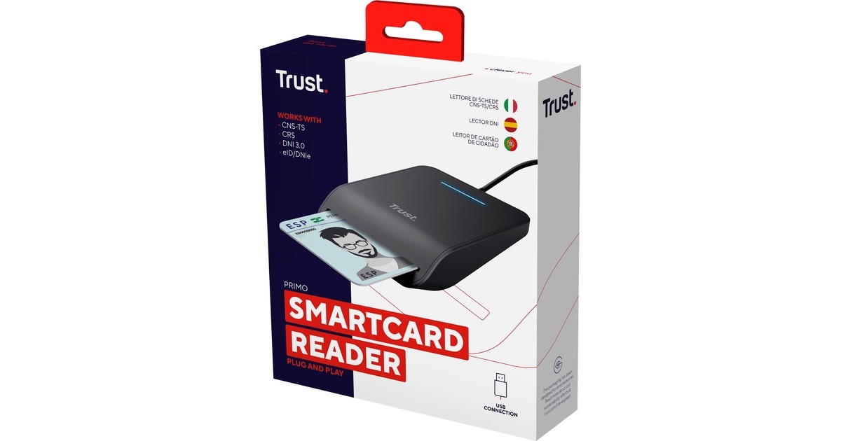 TrustPrimo Smartcardlezer kaartlezer  (Zwart)