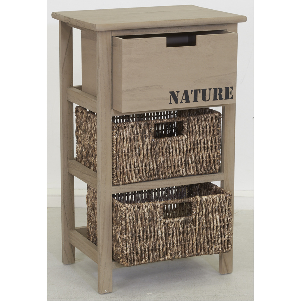 Commode en bois et maïs 