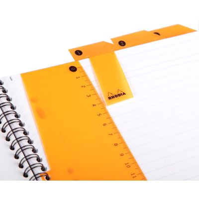 RhodiActive - Cahier à spirale A5 - 160 pages - petits carreaux (5x5 mm) - noir