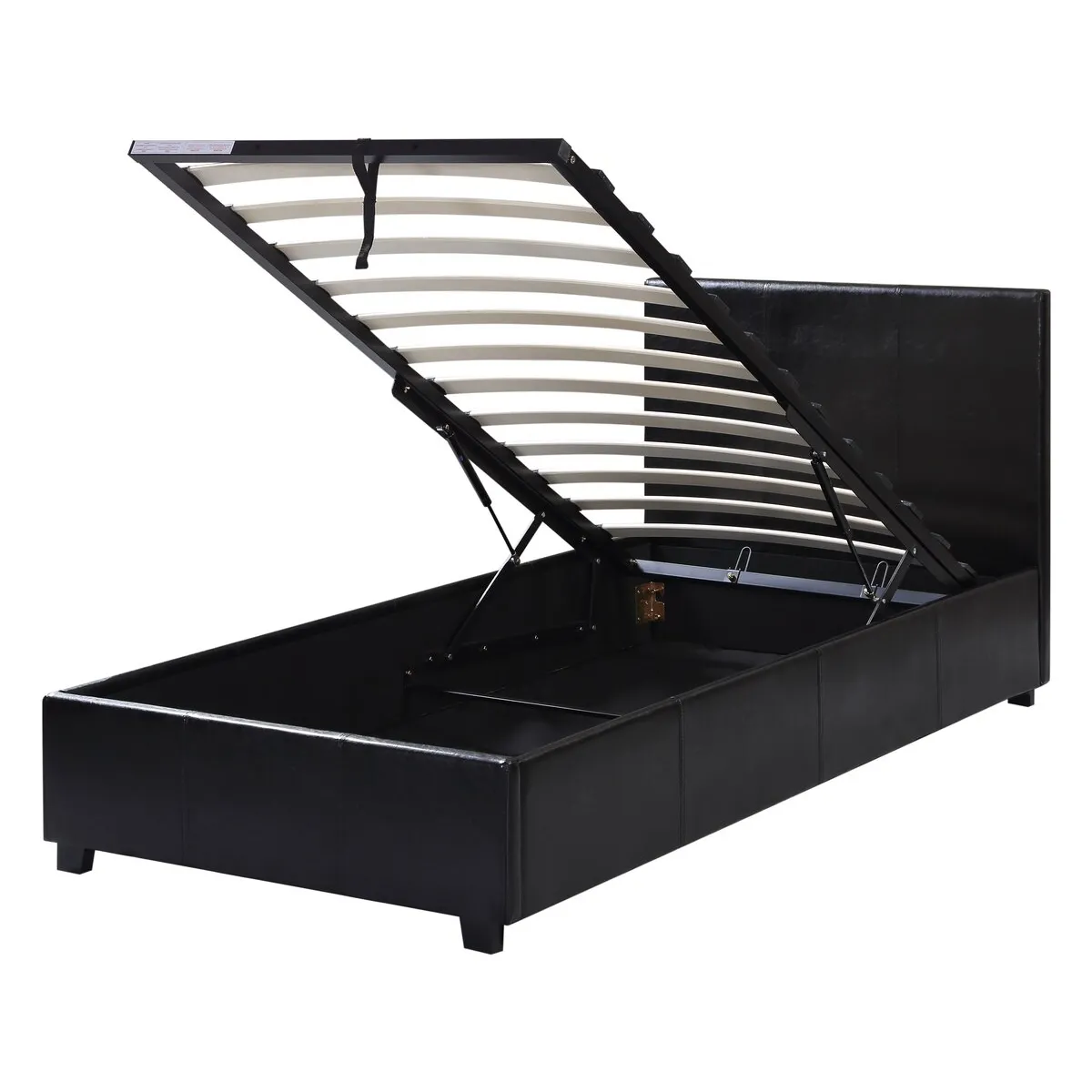 HABITAT ET JARDIN Lit avec coffre Carla 90x190 cm - Noir