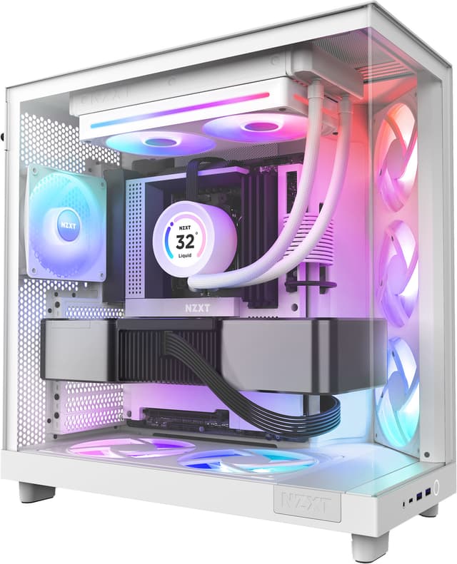 NZXT F240 RGB Core 240mm Unibody blæser (hvid)