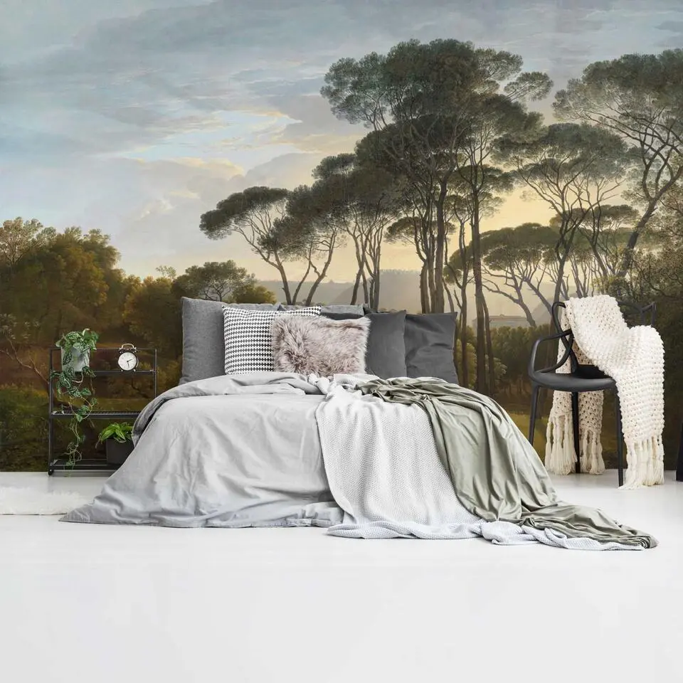 Fotobehang Voogd Italiaans Landschap - 260x384cm - Groen