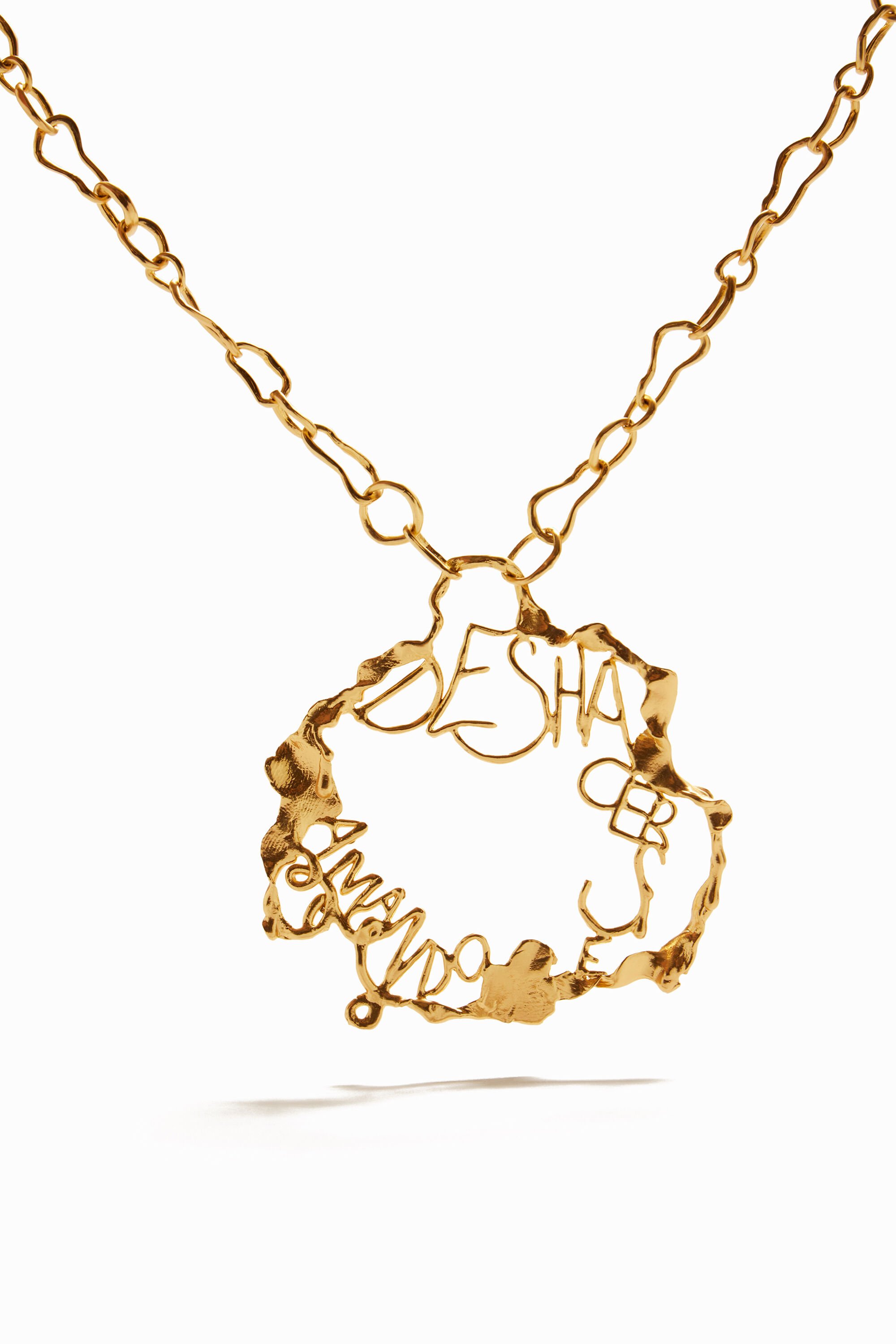Collier message plaqué or Zalio