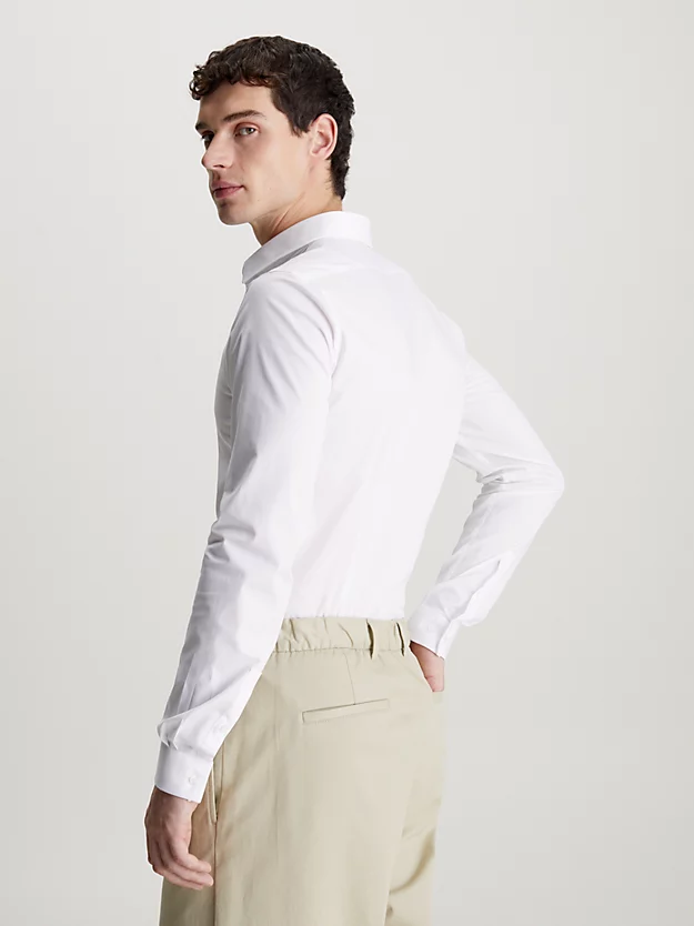 Camisa extra slim de popeline stretch