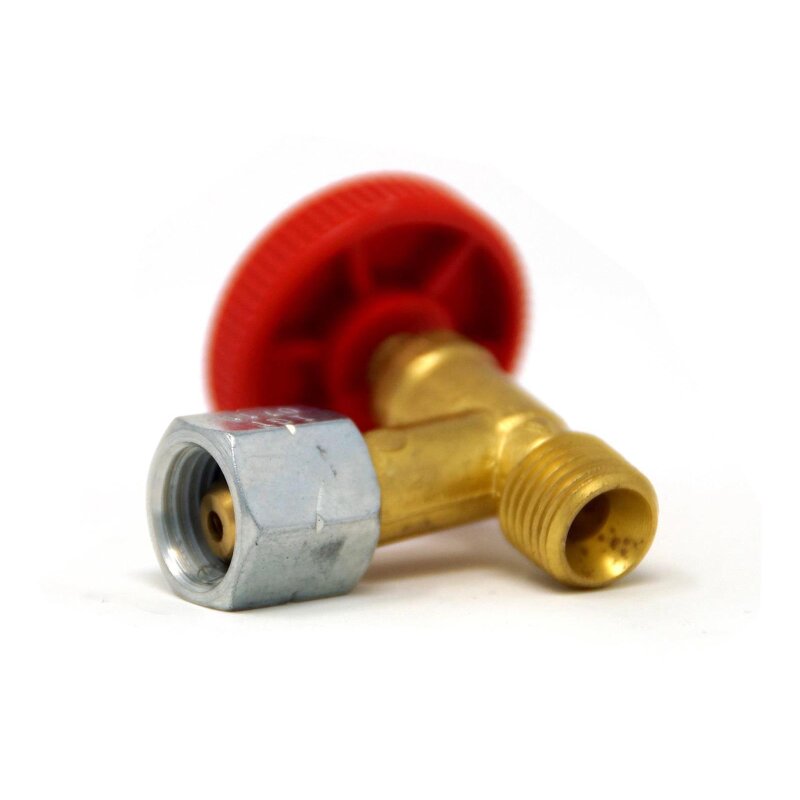 Gas Regulierventil 90° G 1/4 LH-ÜM x G 1/4 LH-KN