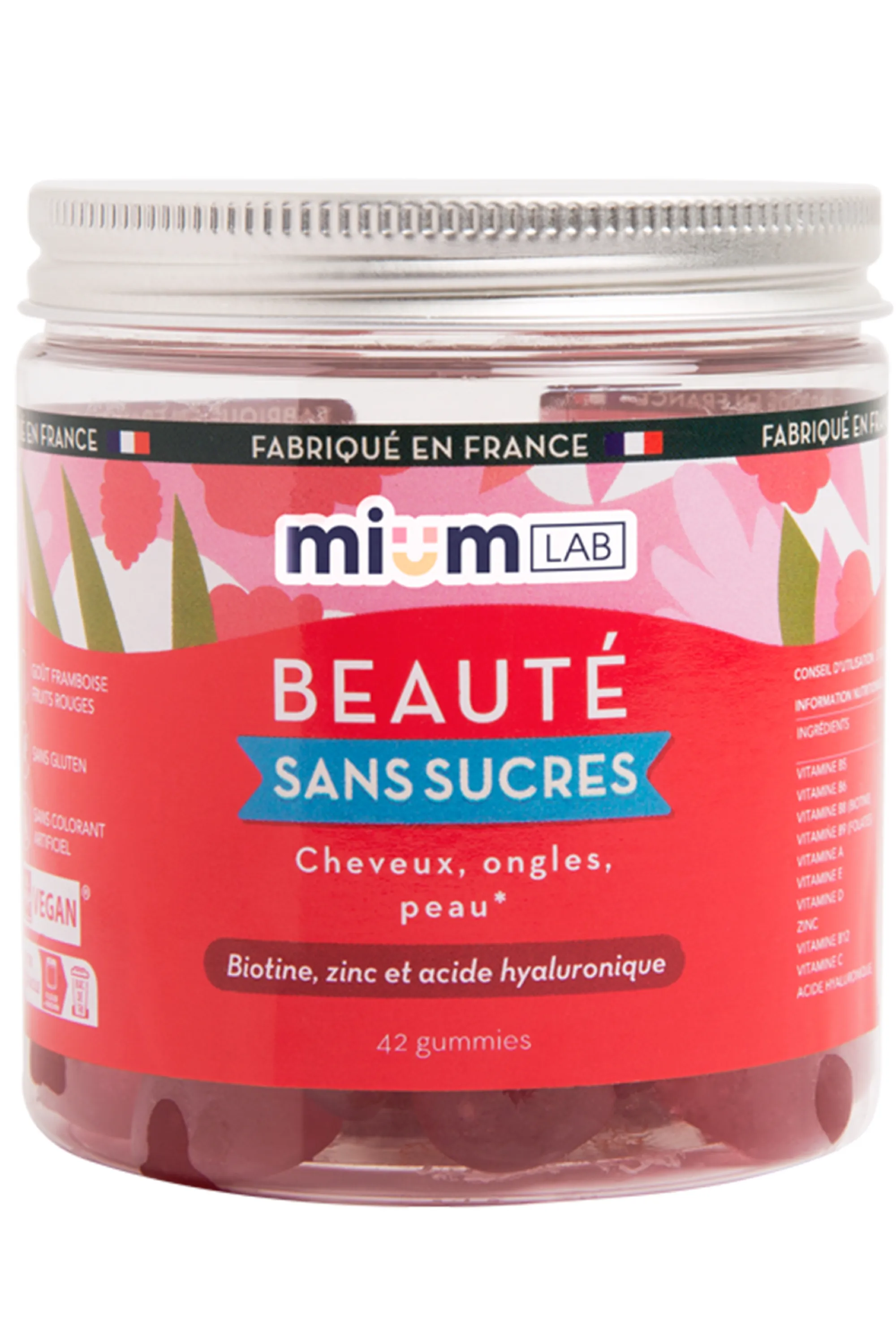 Mium Lab ex Les Miraculeux Compléments alimentaires gummies Beauté sans sucres-100 g