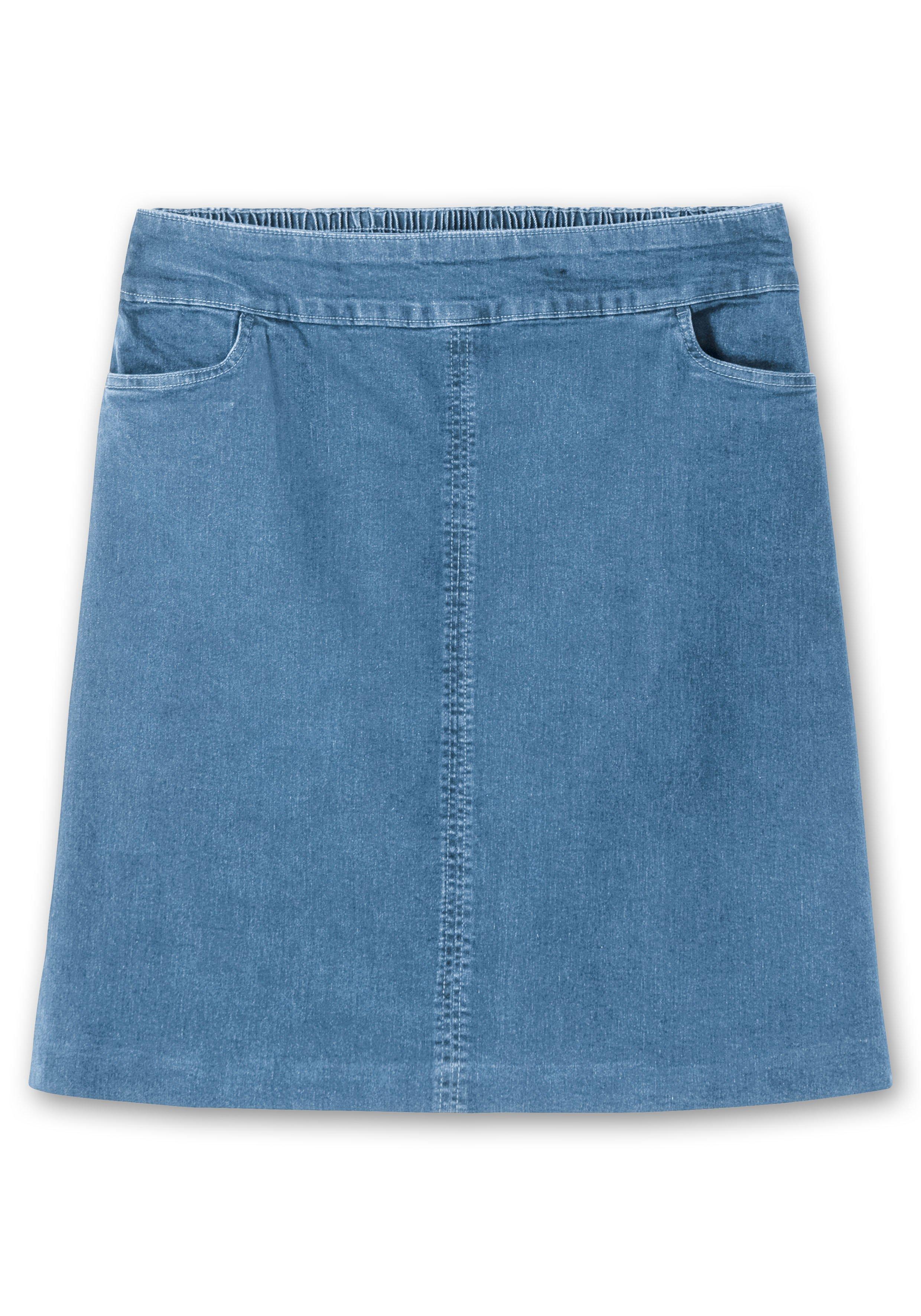 Jeansrock mit Taschen, in A-Linie