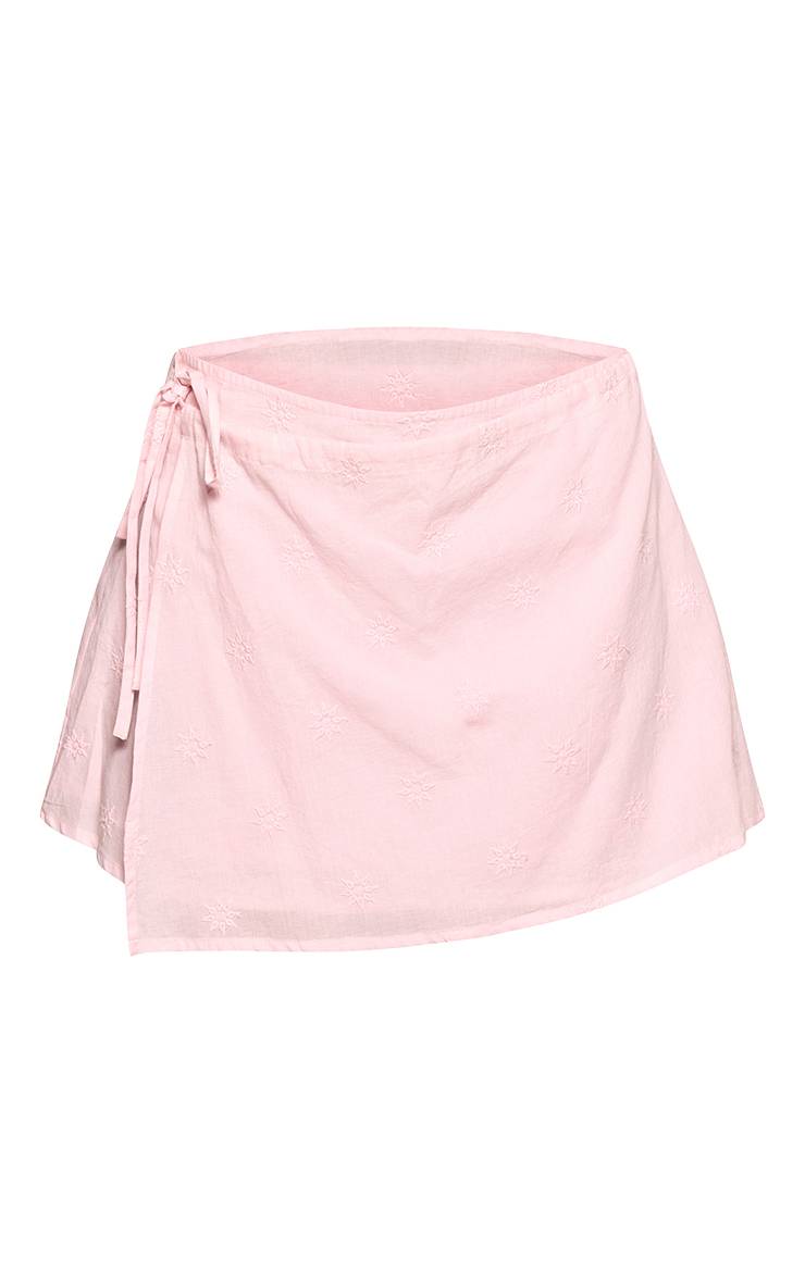 Rose Bébé Ensemble Jupe Portefeuille Broderie Florale
