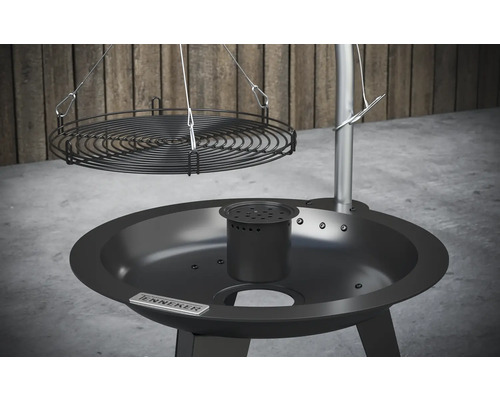Tenneker® Houtskoolgrill Draaigrill TC Swing II Ø 50 cm met asbak Zwart