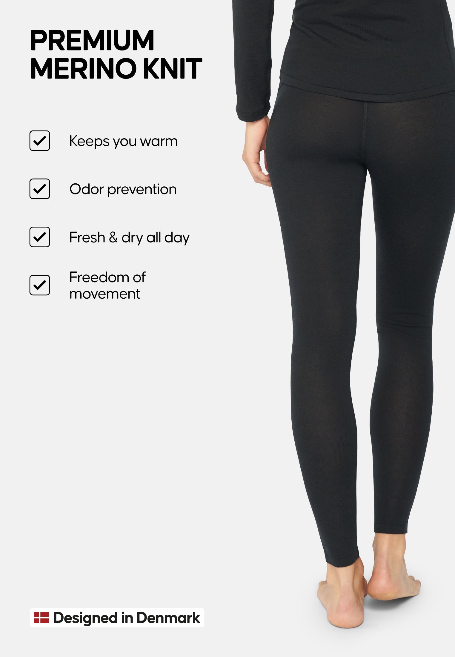 MERINOULD BASELAYER LEGGINGS TIL KVINDER