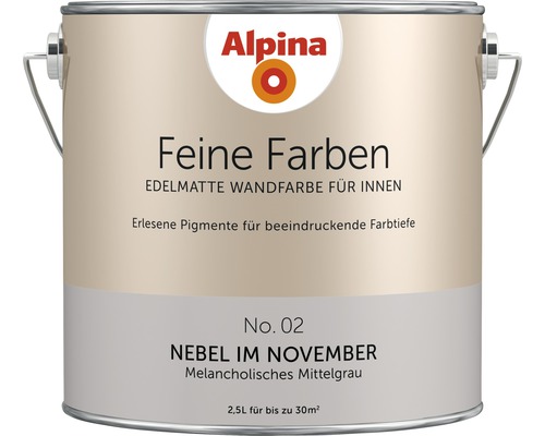 Alpina Fine Colors conserveermiddelvrije Mist in november 2,5 L