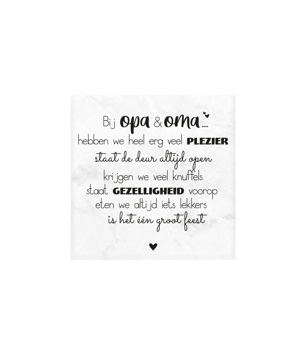 Opa En Oma Marmeren Onderzetters 10cm