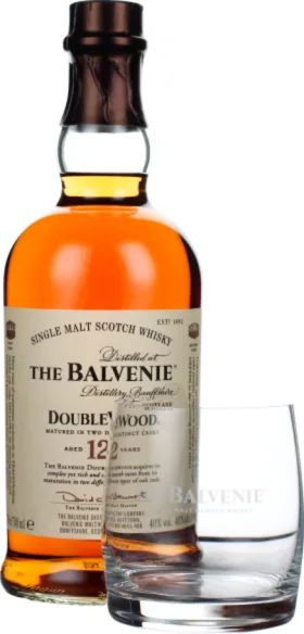 BALVENIE 12 YEARS DOUBLE WOOD GIFTSET 70CL