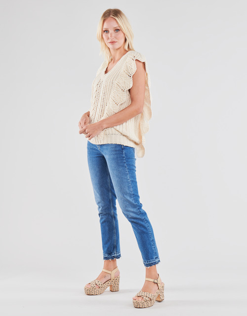 Cream - ANNOLINA KNIT SLOPOVER - Blanc