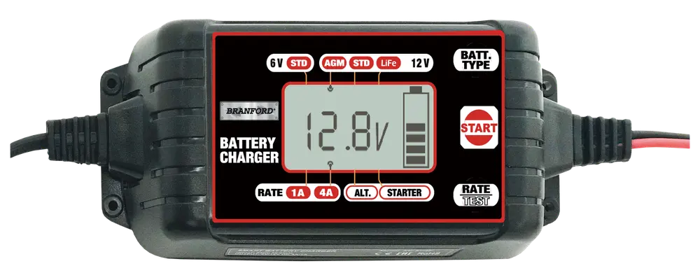 BRANFORD Batterilader 1A/4A 6V/12V