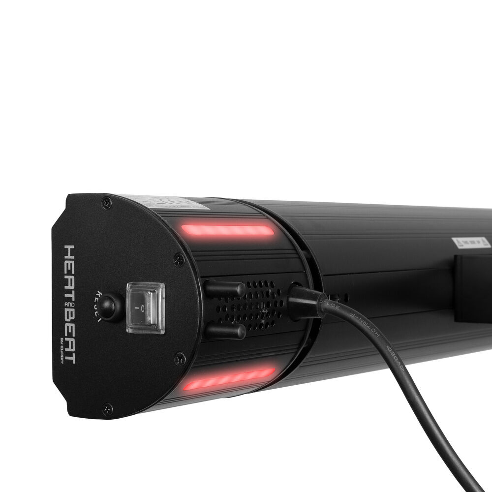 Eurom Heat and Beat - Hangende terrasverwarmer - Zwart - 2000 W